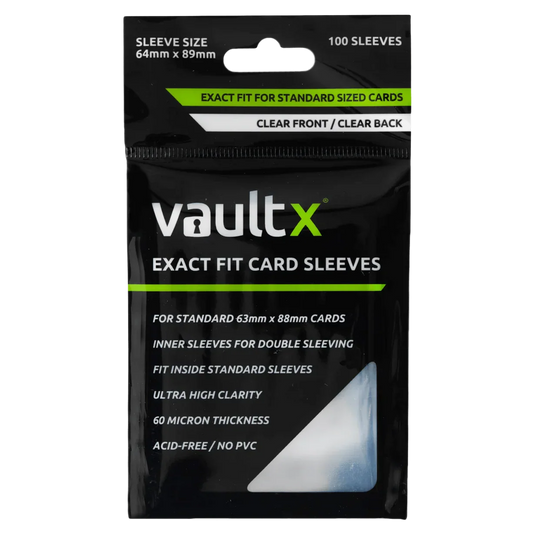 VaultX Exact Fit Standard Card Sleeves - 100-0